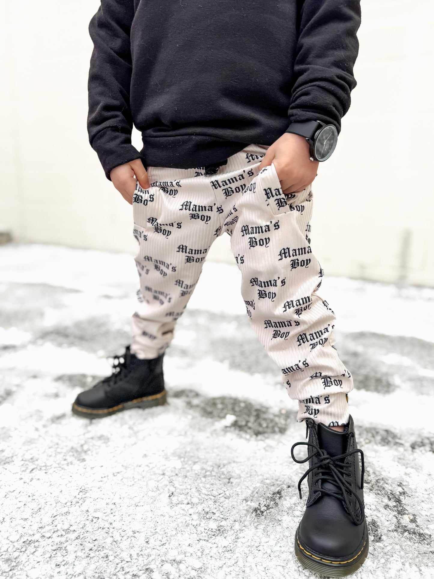 Mama's Boy Ribbed Joggers