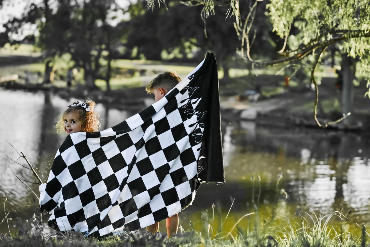 Checkered beach towel