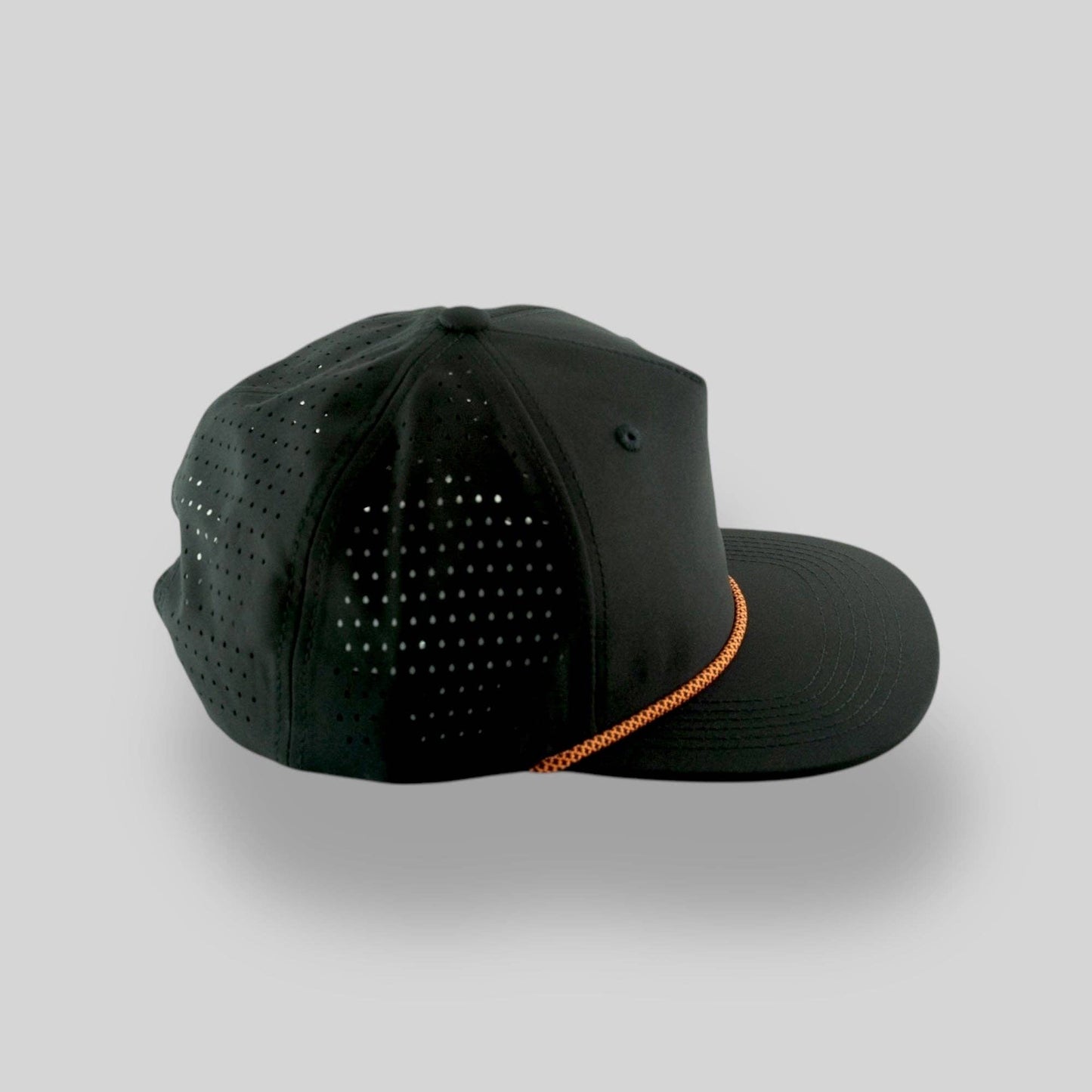 Perforated Structured Black / Black-Orange Rope