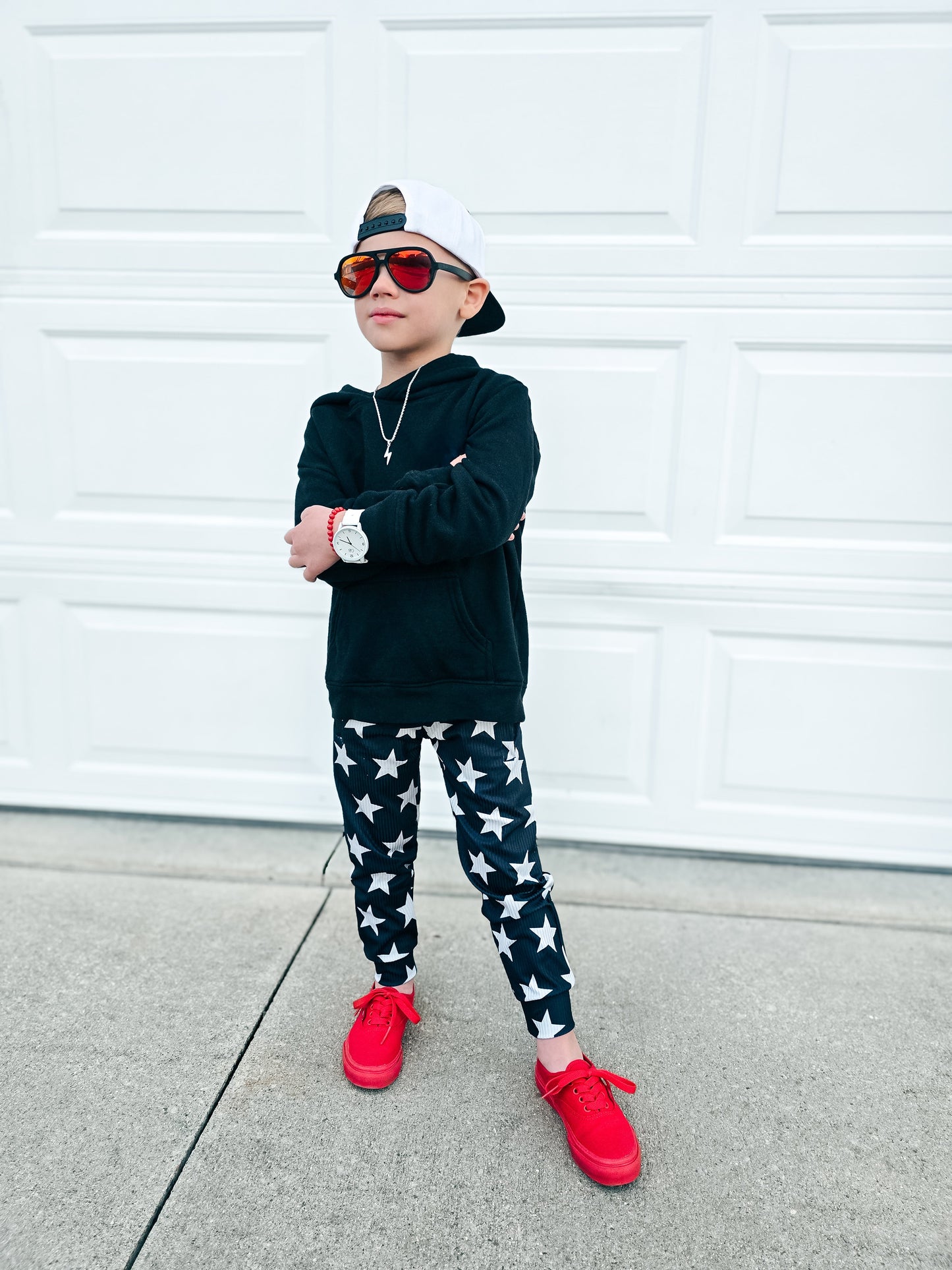 Imperfect Stars Ribbed Joggers