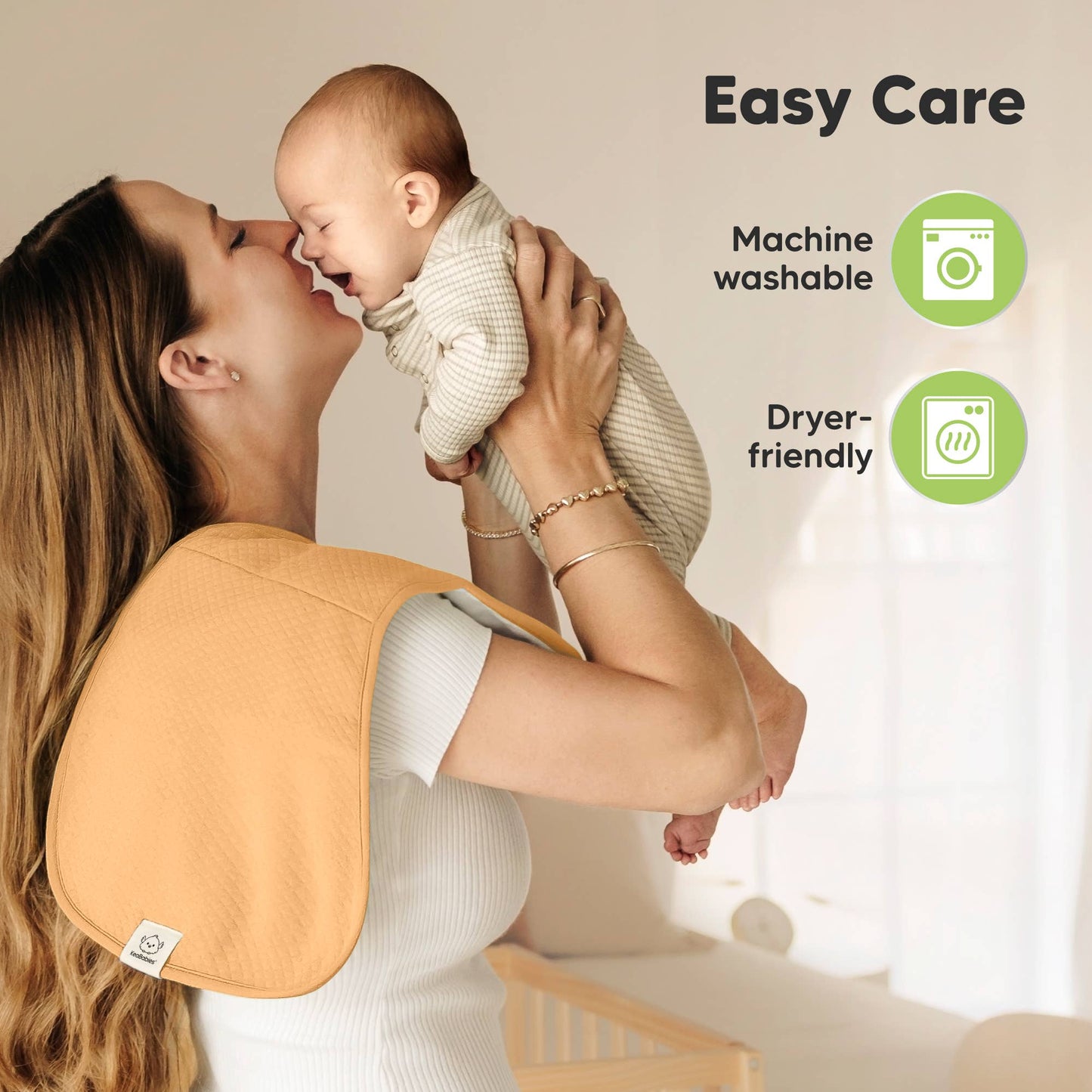 5-Pack Quin Baby Burp Cloths, Soft Burping Cloths for Babies: Phase