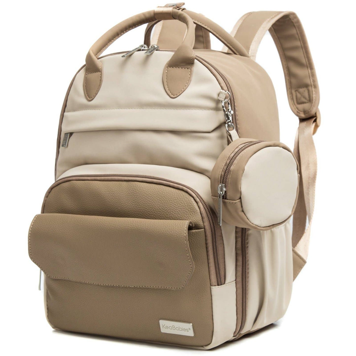 Play Diaper Bag Backpack, Baby Bag with Changing Pad: Latte