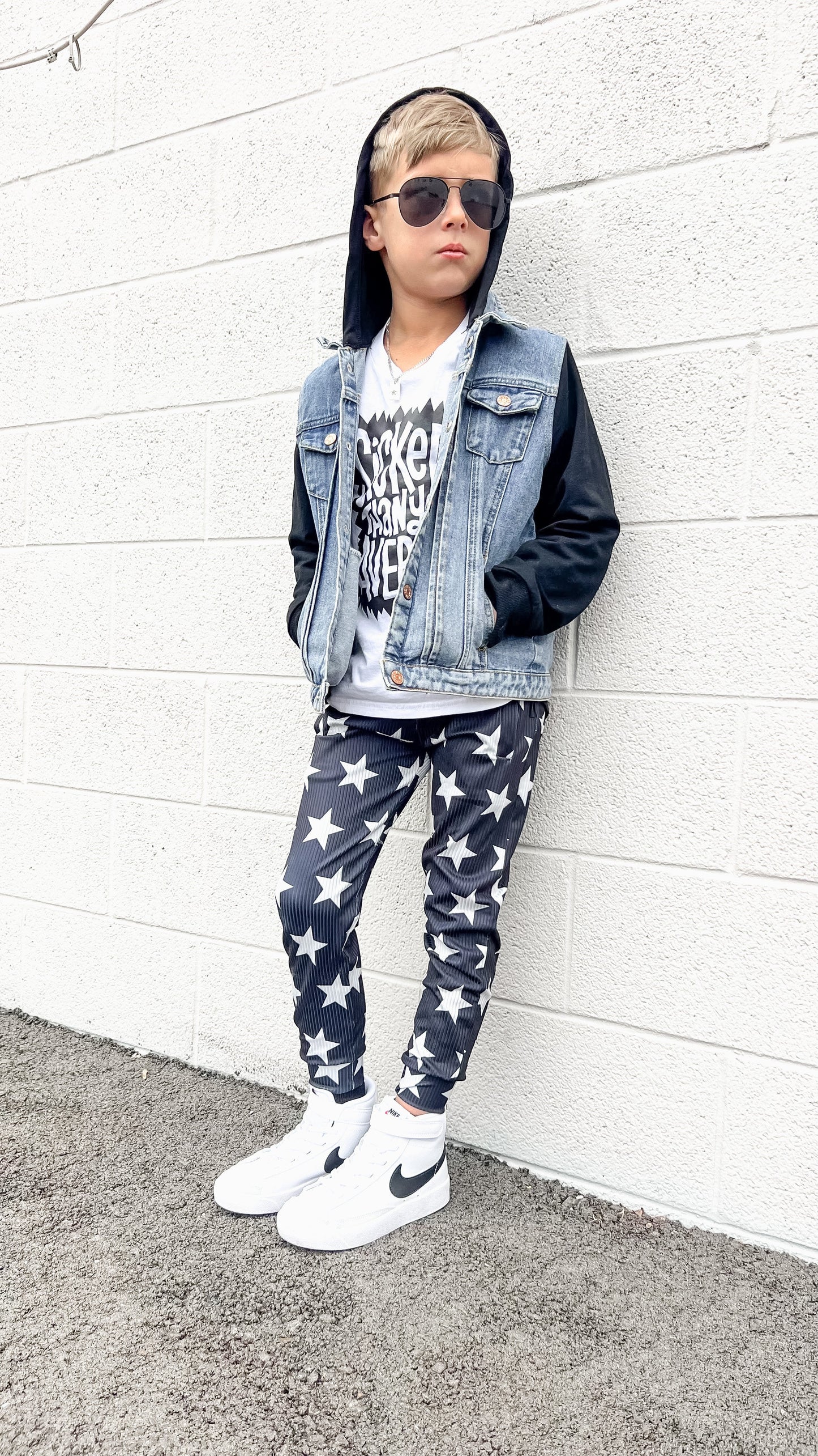 Imperfect Stars Ribbed Joggers