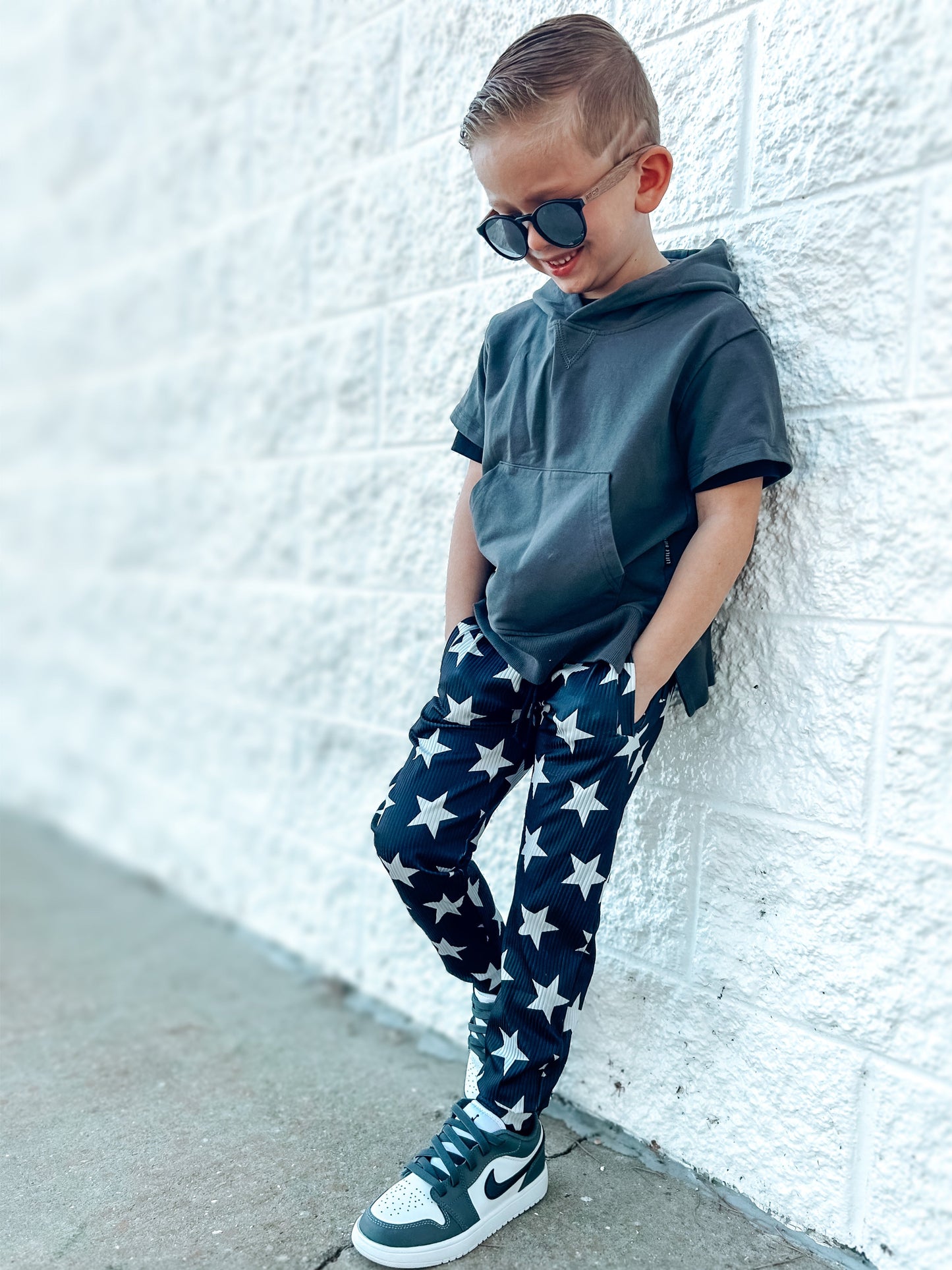 Imperfect Stars Ribbed Joggers