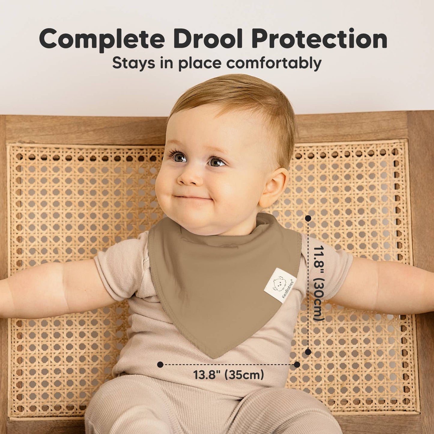 8-pack Baby Bandana Bibs for Boys and Girls: Terracotta