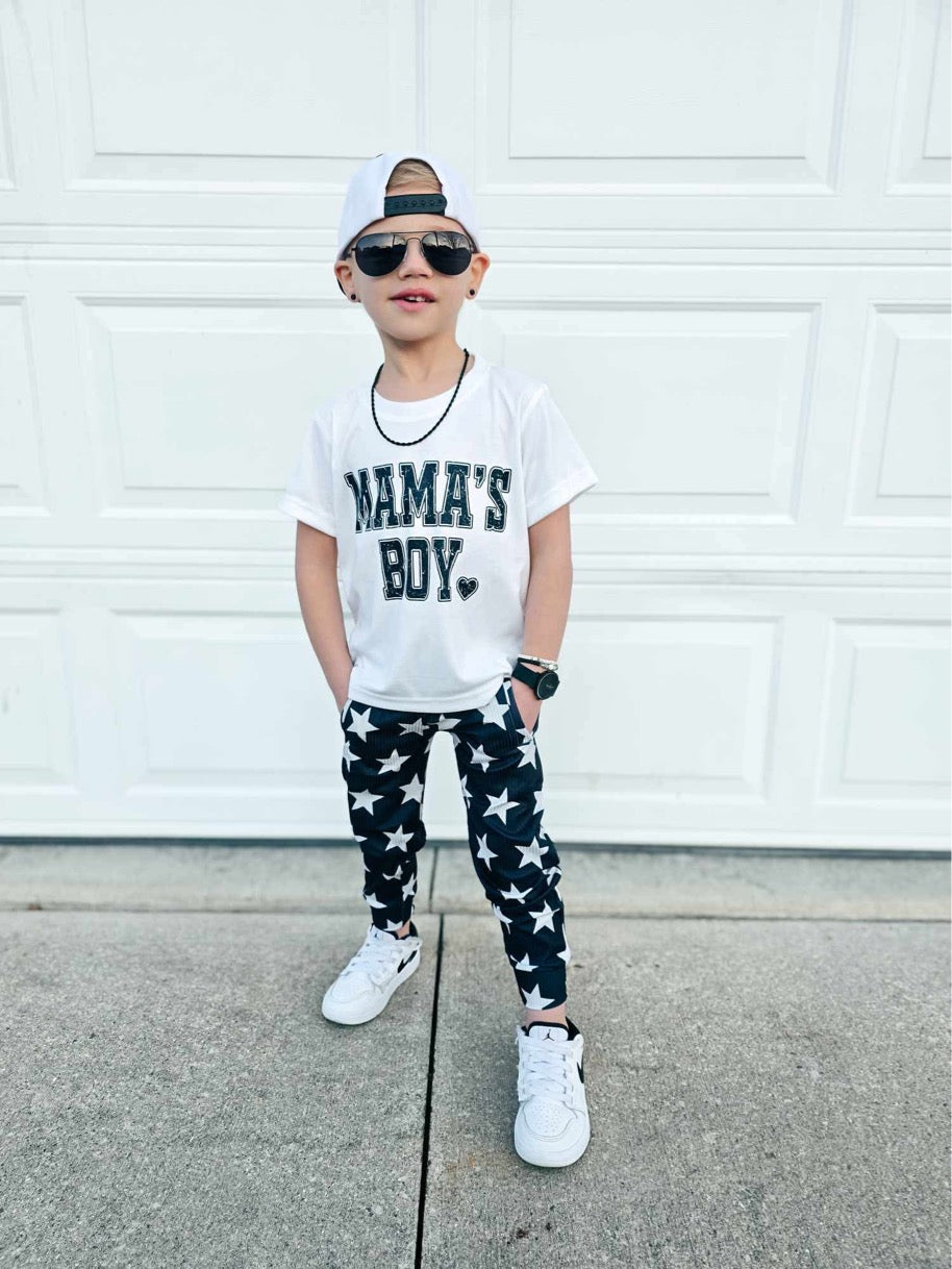 Imperfect Stars Ribbed Joggers