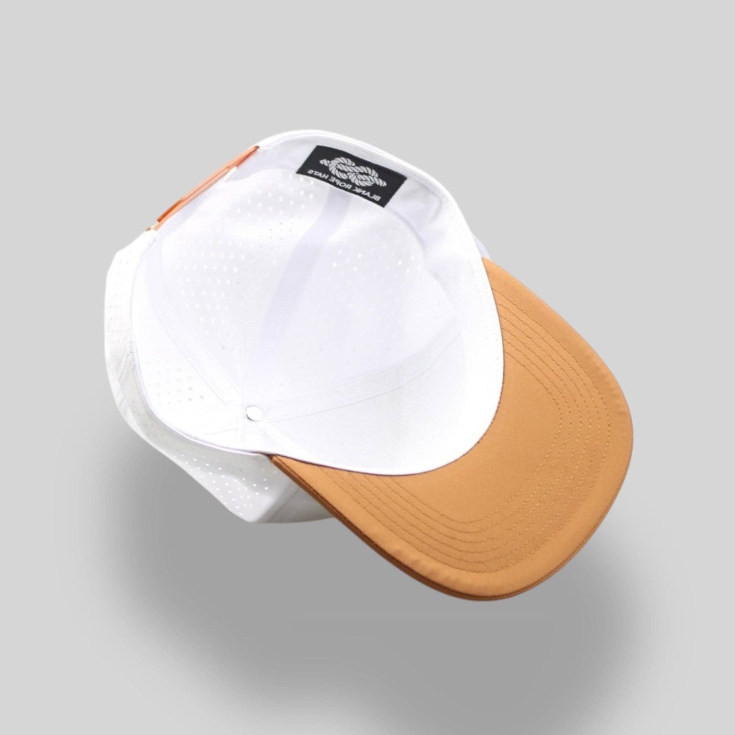 Perforated Structured White-Burnt Orange / White-Orange Rope