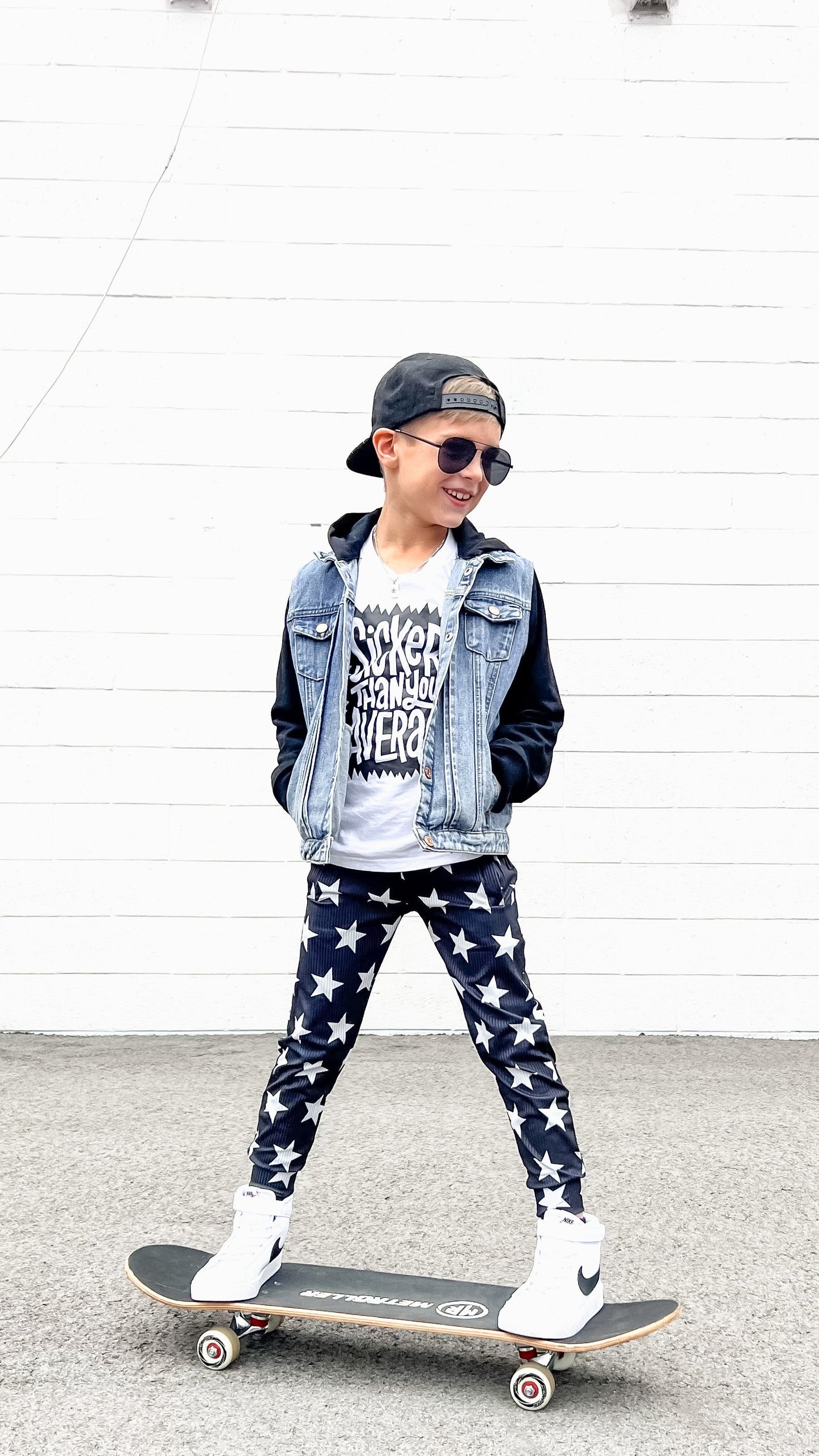Imperfect Stars Ribbed Joggers