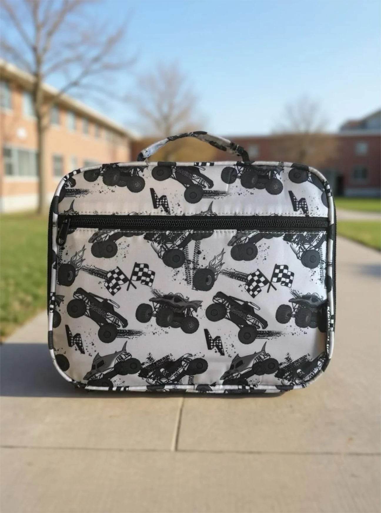 Trucks themed backpack