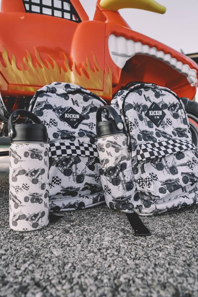 Trucks themed backpack