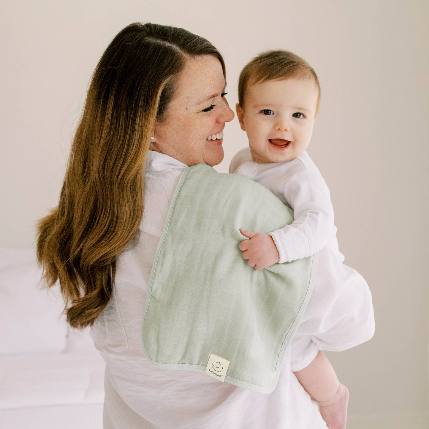 KeaBabies 5pk Lumi Muslin Burp Cloths for Baby Boys, Girls: Spice