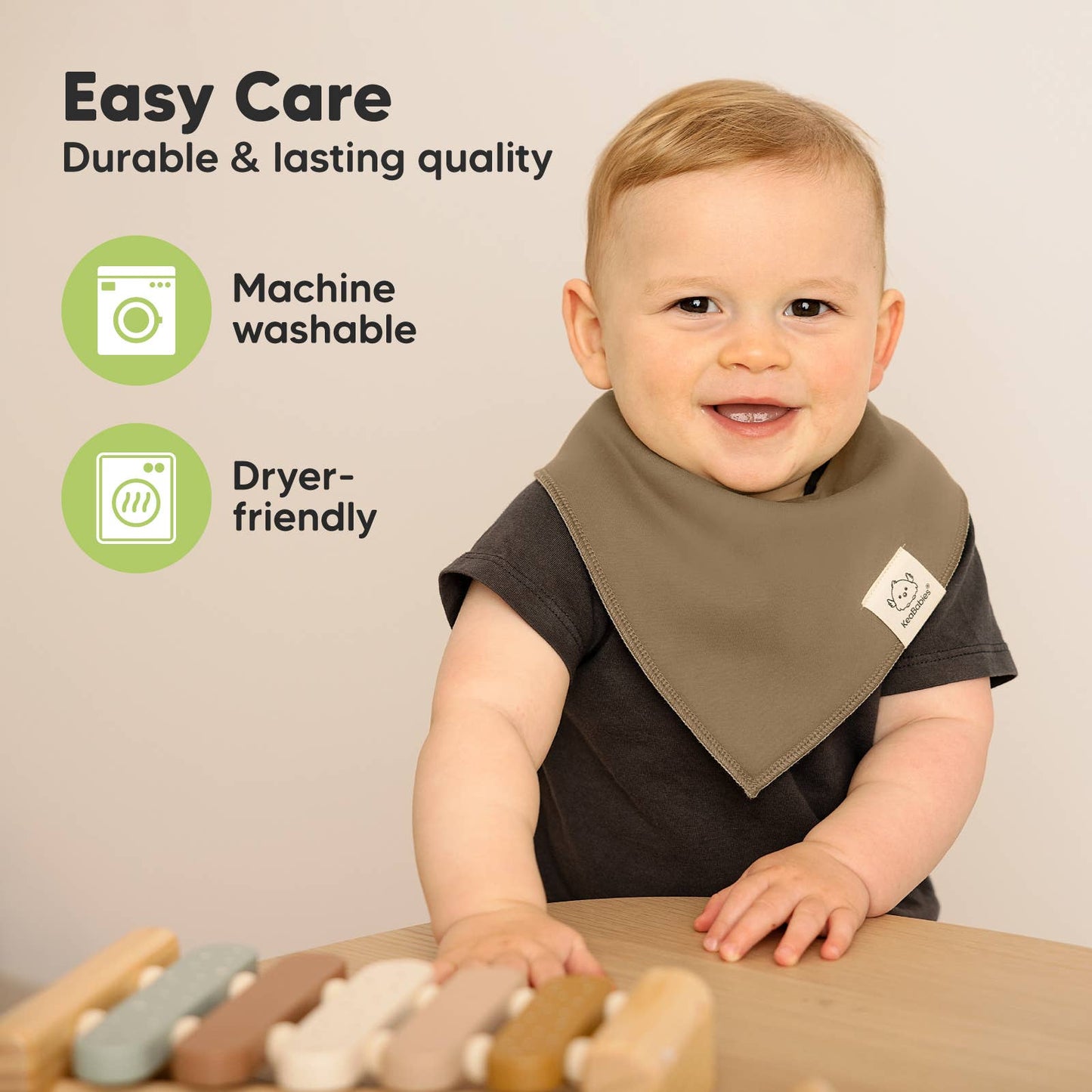 8-pack Baby Bandana Bibs for Boys and Girls: Terracotta
