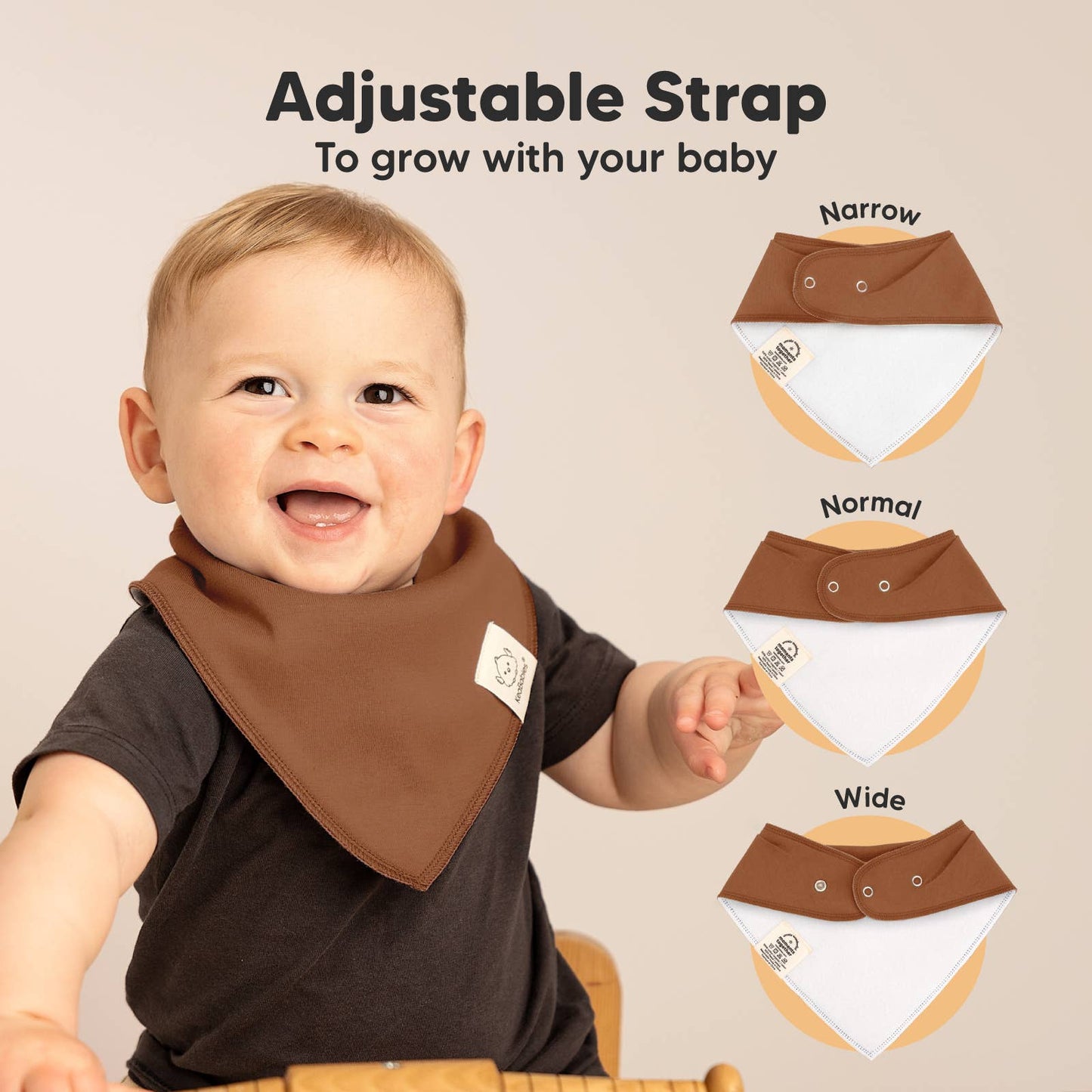 8-pack Baby Bandana Bibs for Boys and Girls: Terracotta