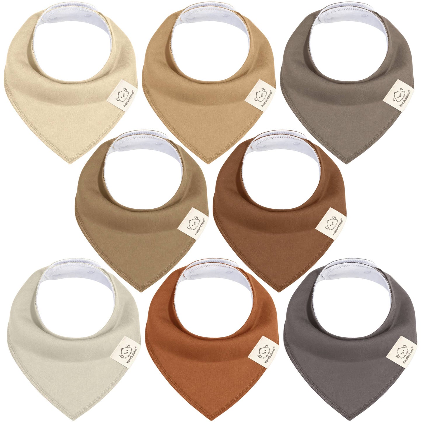 8-pack Baby Bandana Bibs for Boys and Girls: Terracotta