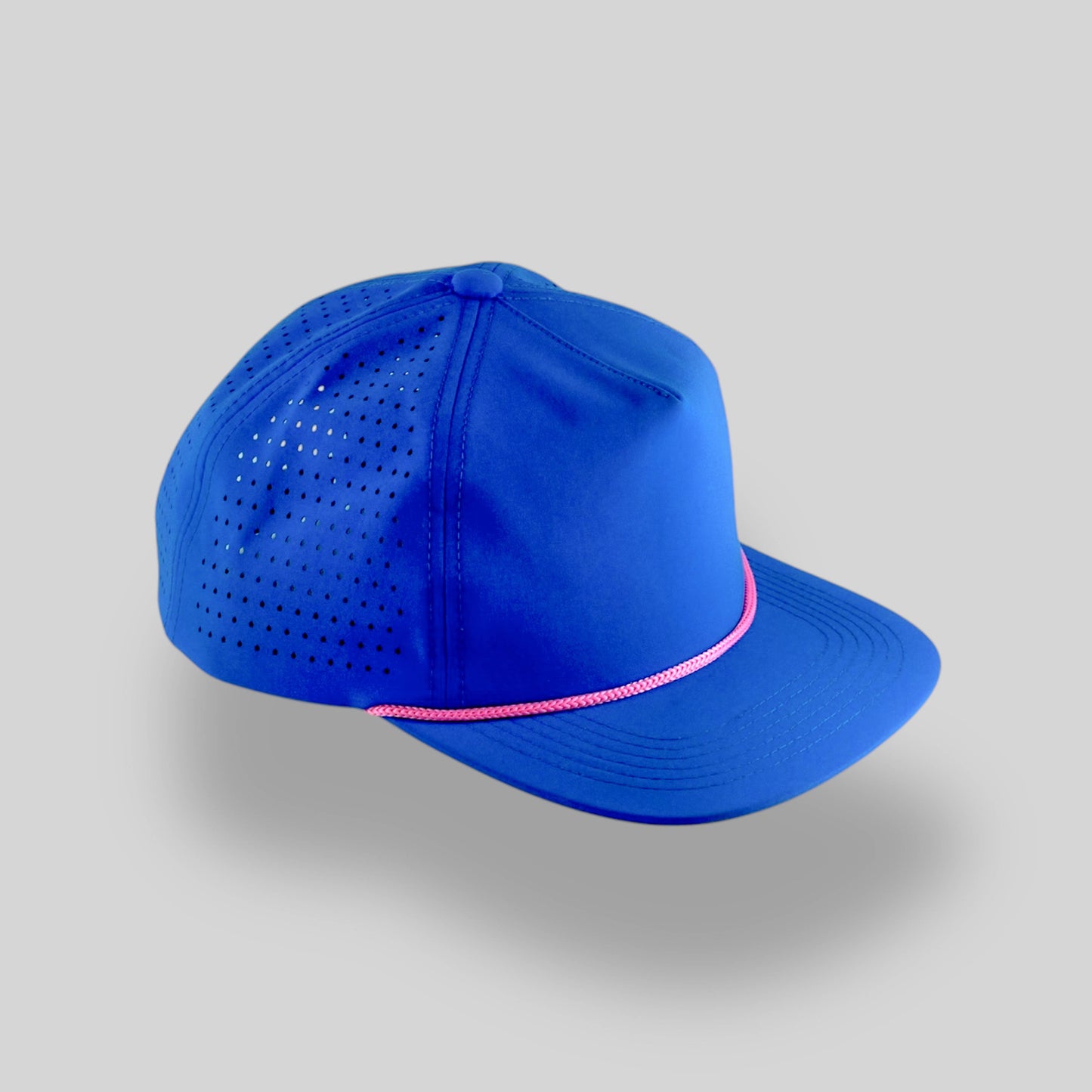 Perforated Polyester Royal Blue / Pink Rope