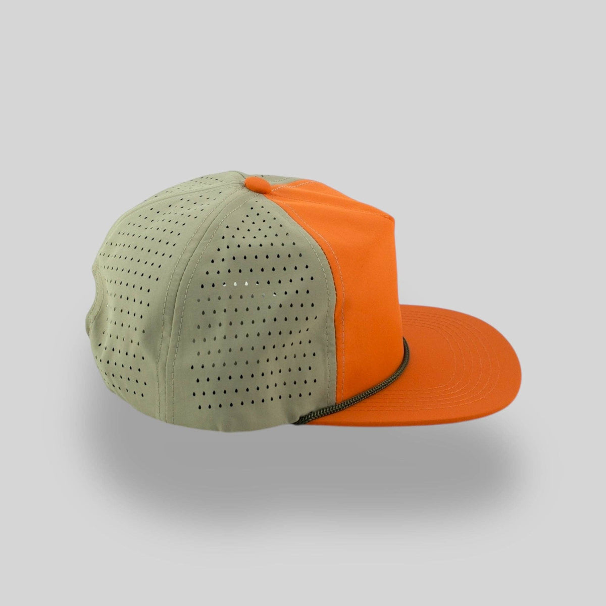 Perforated Orange-Tan / Green Rope