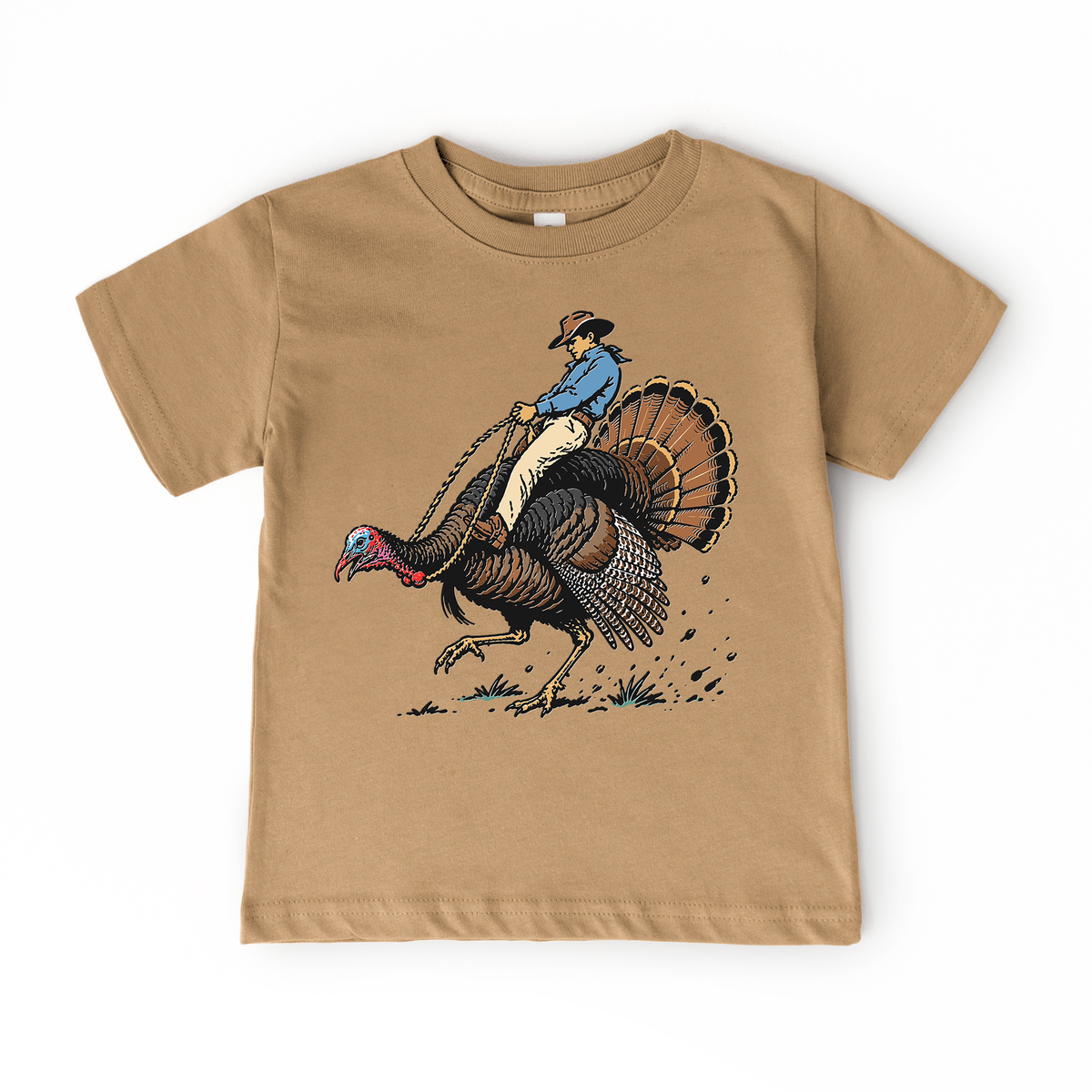 Turkey Rodeo | Kids Fall Thanksgiving Graphic Tee: 3T