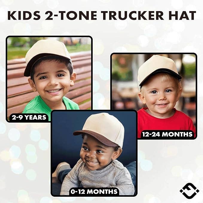 Kids/Baby Two Tone Vintage Cap Brown/Beige: