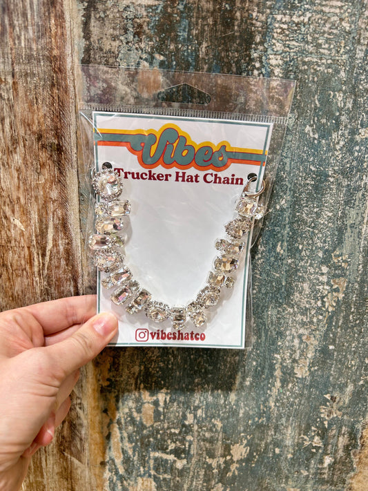 Jumbo Rhinestone Trucker Chain | Hat Jewelry | Sparkle |