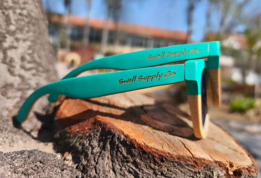 Teal bamboo sunnies
