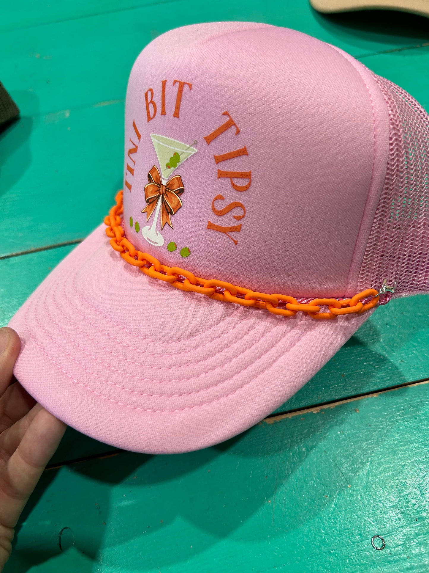 Orange Links Trucker Chain | Hat Band | Hat Chain | Caps
