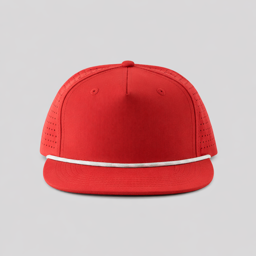 Perforated Structured Red / Silver-White Rope