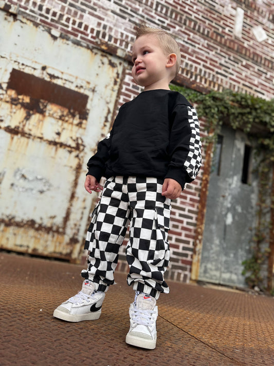SD CHECKERED • CARGO SWEATPANTS 2.0: 4T