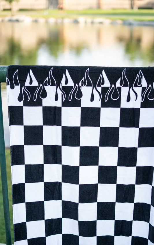 Checkered beach towel