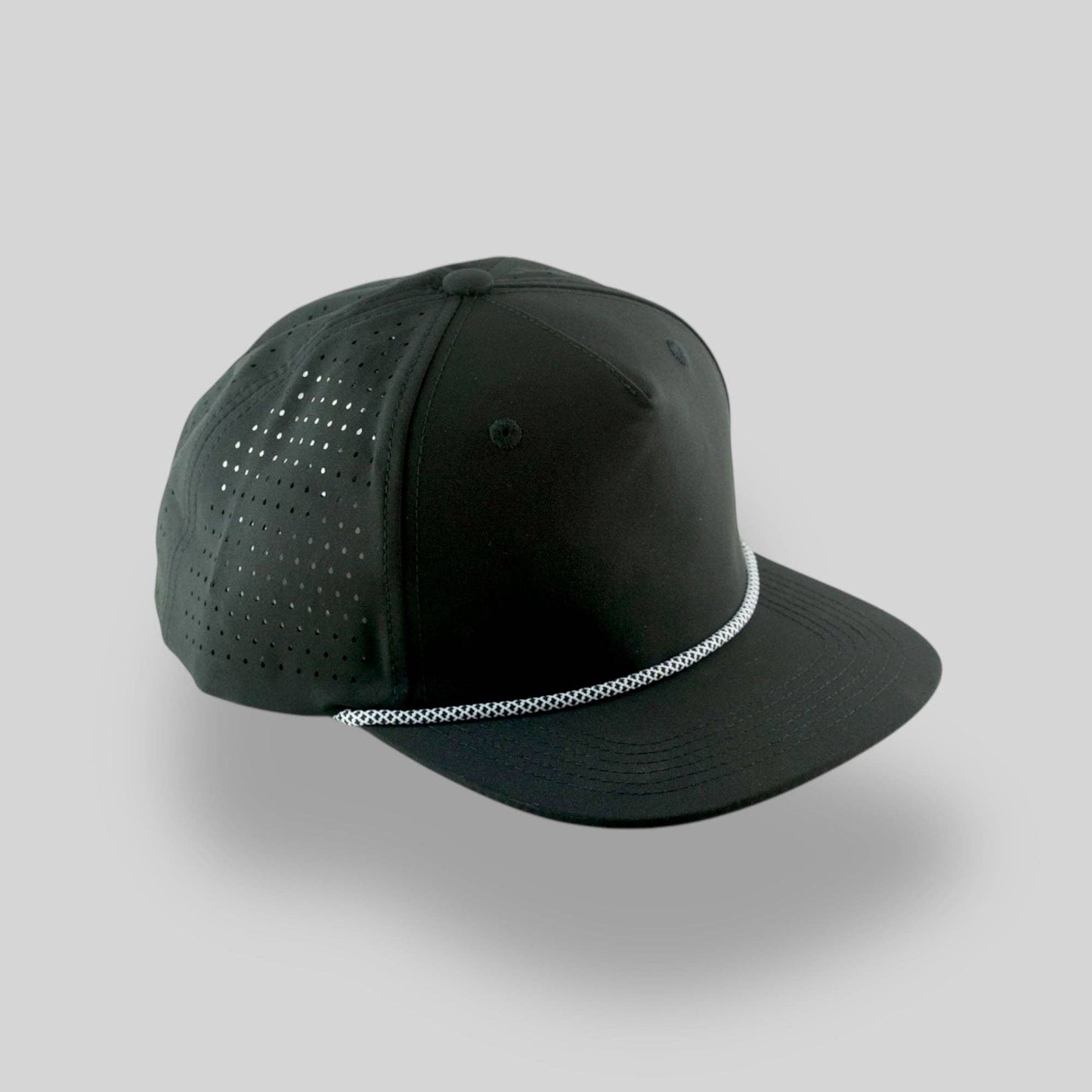 Youth Perforated Structured Black / Black-White Rope