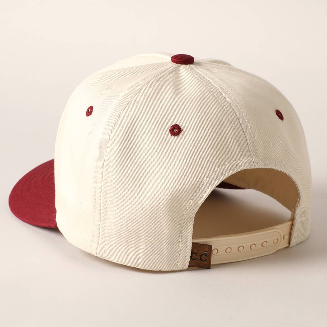 Plain Two-Tone Canvas Cotton Trucker Hat: HOT PINK / ONE SIZE