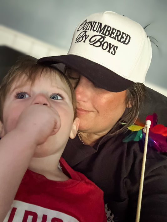 Outnumbered by boys hat