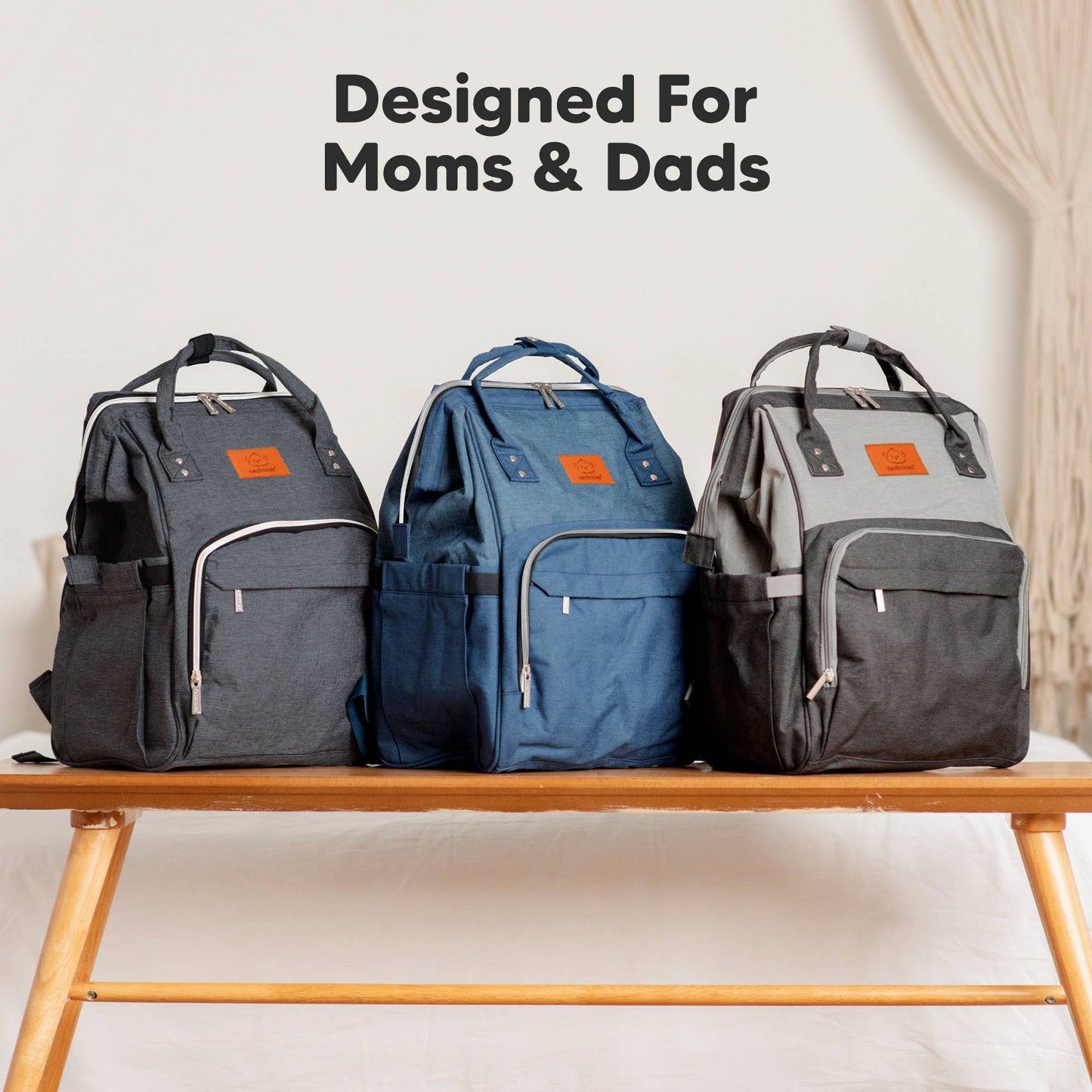Original Diaper Bag Backpack, Baby Bags with Changing Pad: Rustic Red