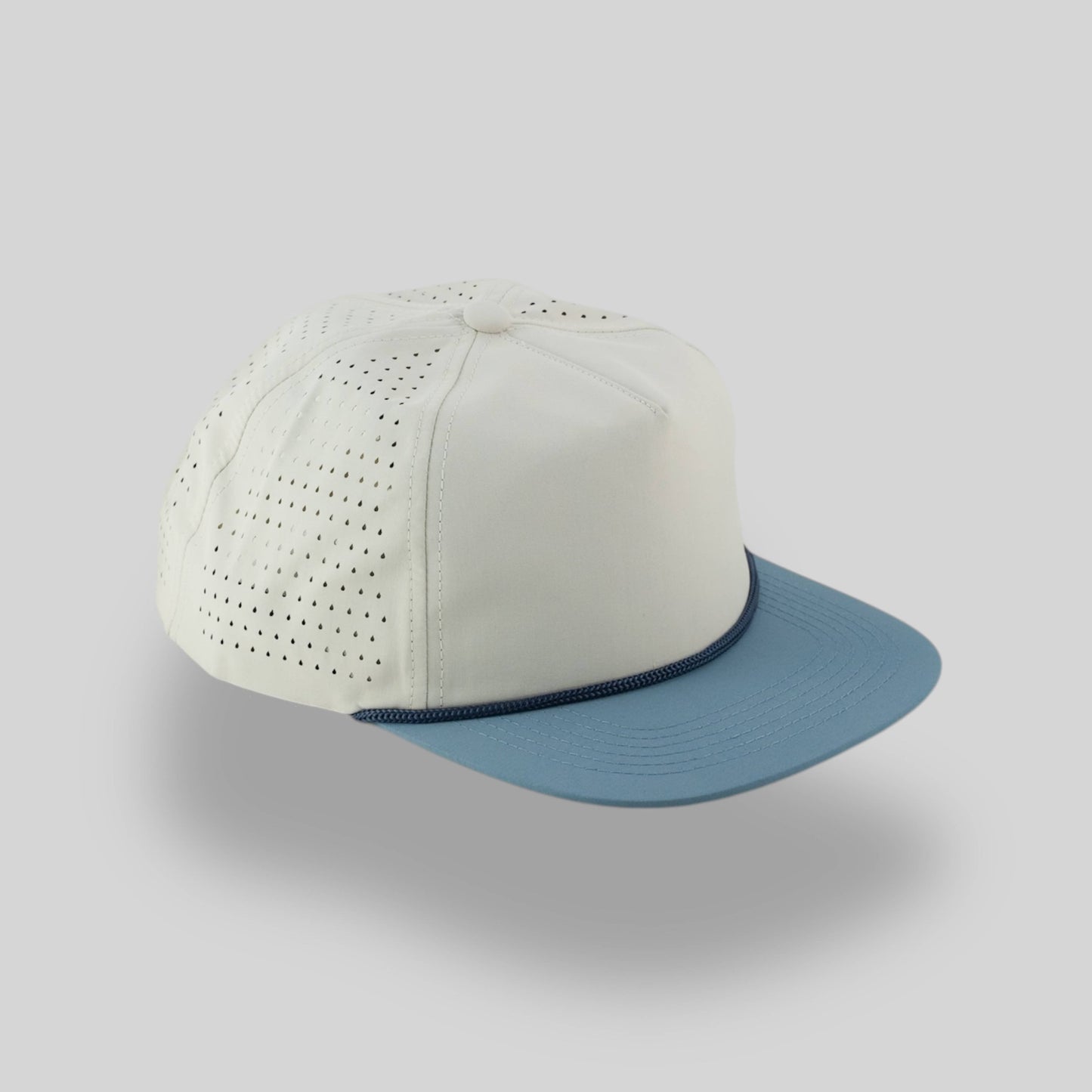 Youth Perforated Bone-Steel Blue / Navy Rope