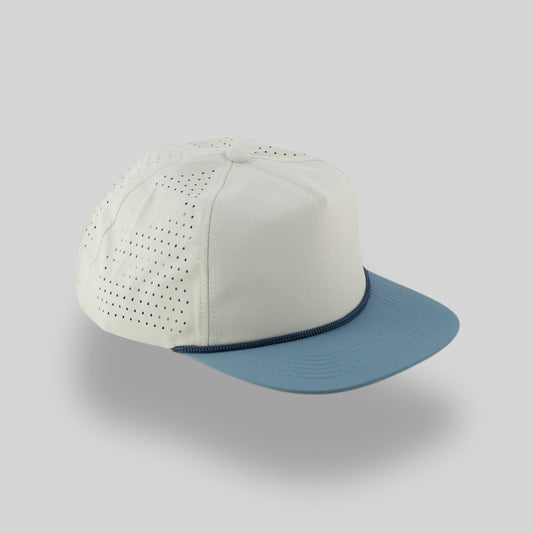 Youth Perforated Bone-Steel Blue / Navy Rope