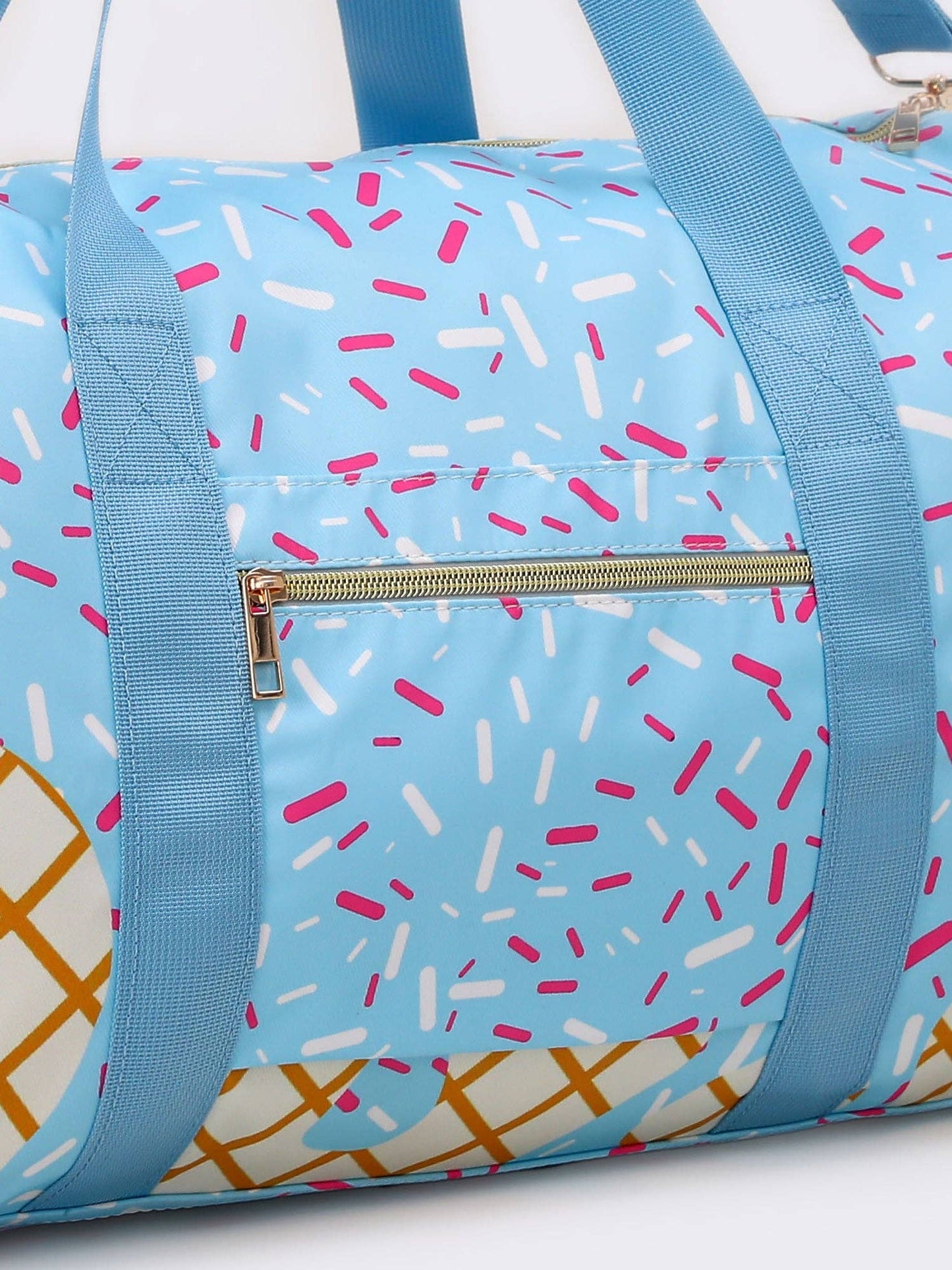 Ice Cream Pattern Canvas Duffle Bag