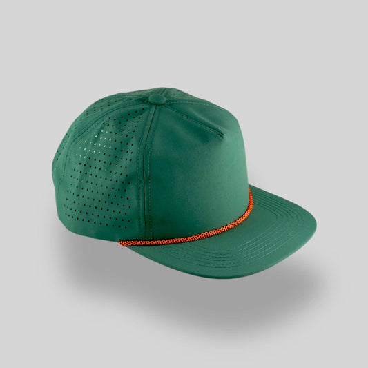 Perforated Pine Green / Orange/Black Rope