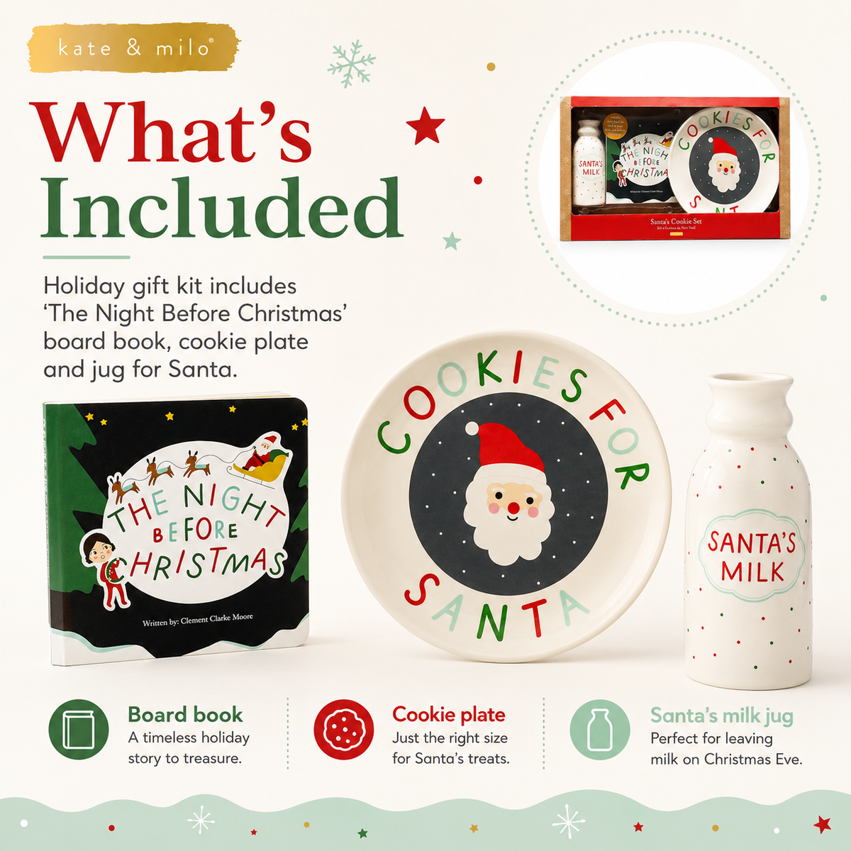 Cookies for Santa Gift Set with Christmas Board Book