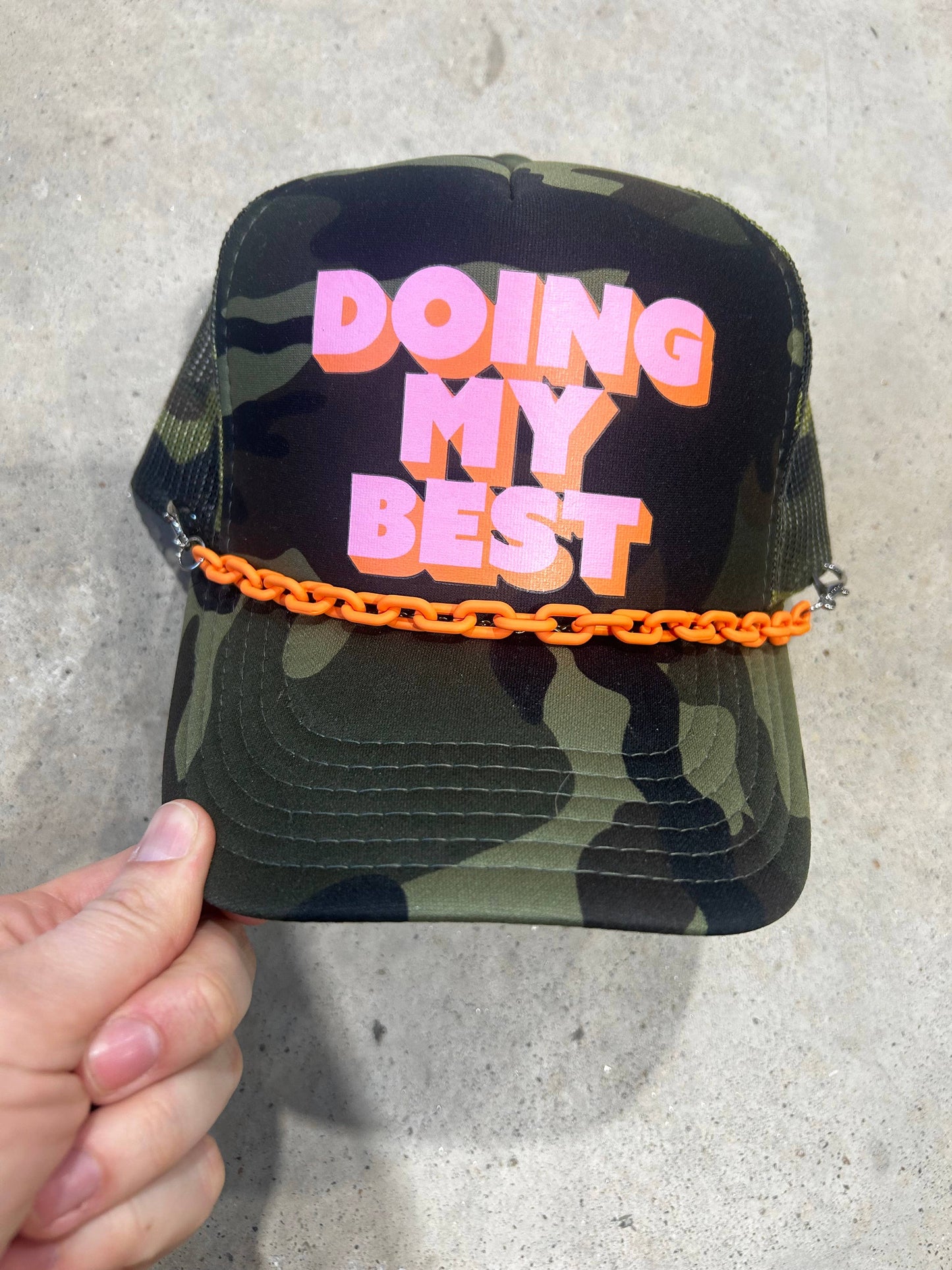 Orange Links Trucker Chain | Hat Band | Hat Chain | Caps