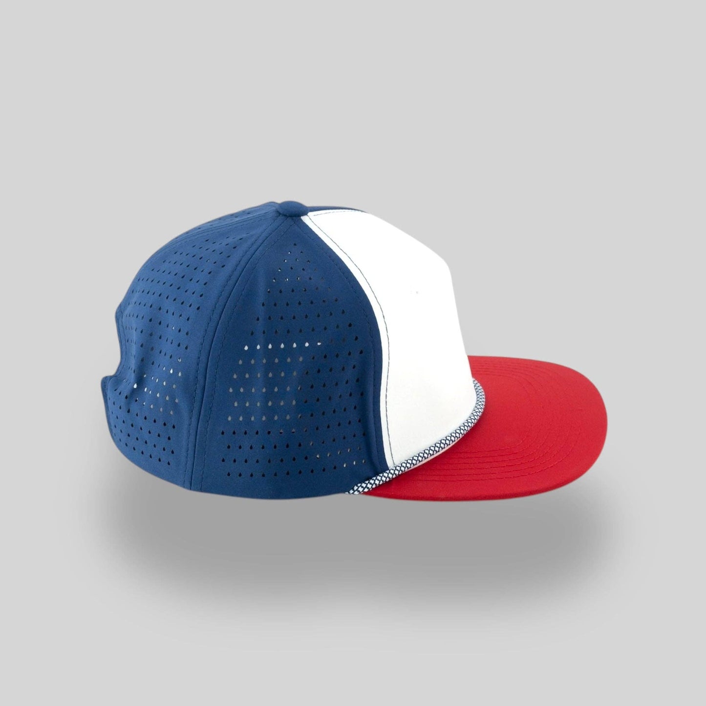 Perforated Structured Red-White-Blue / Navy-White Rope