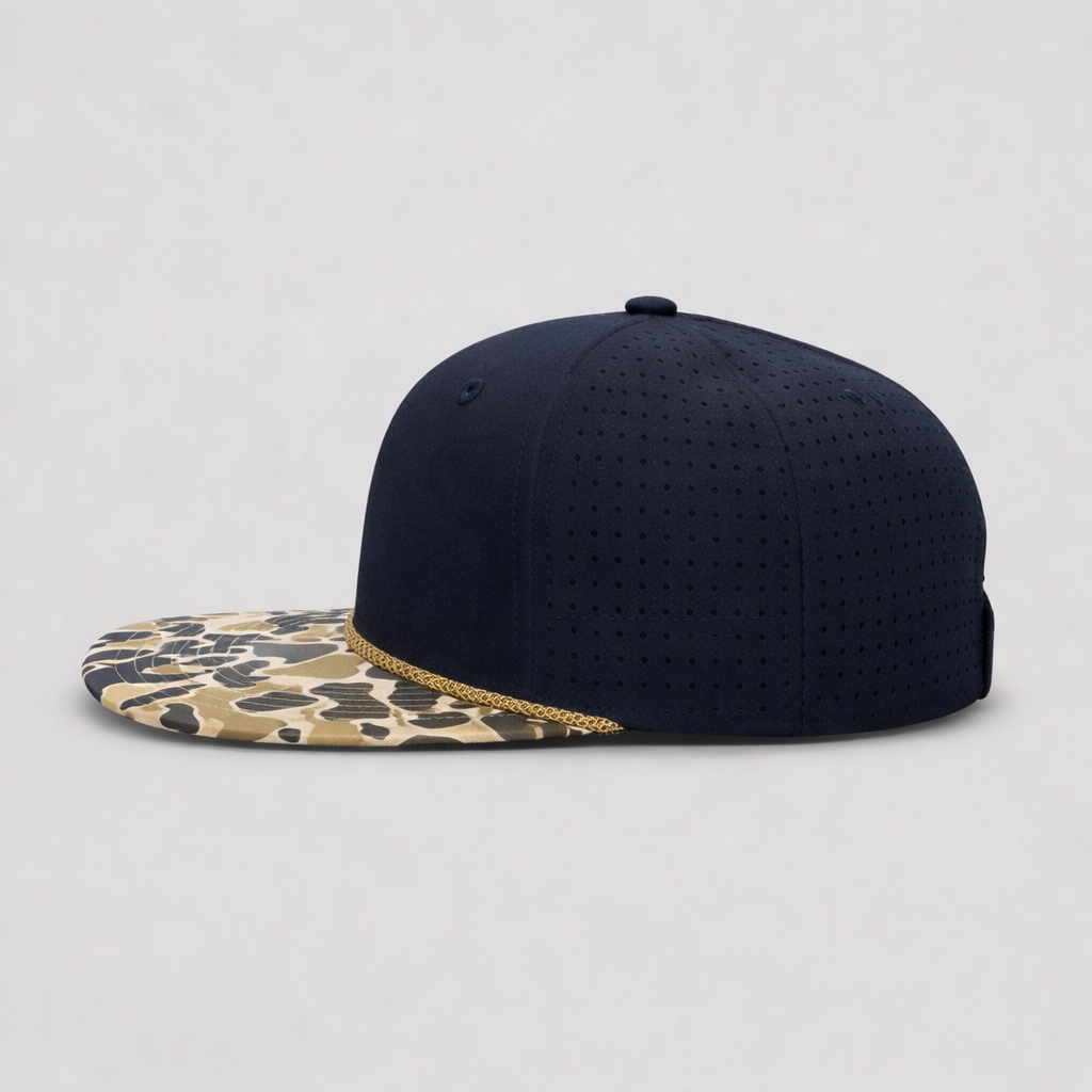 Perforated Structured Black-Coyote Camo / Black-Tan Rope