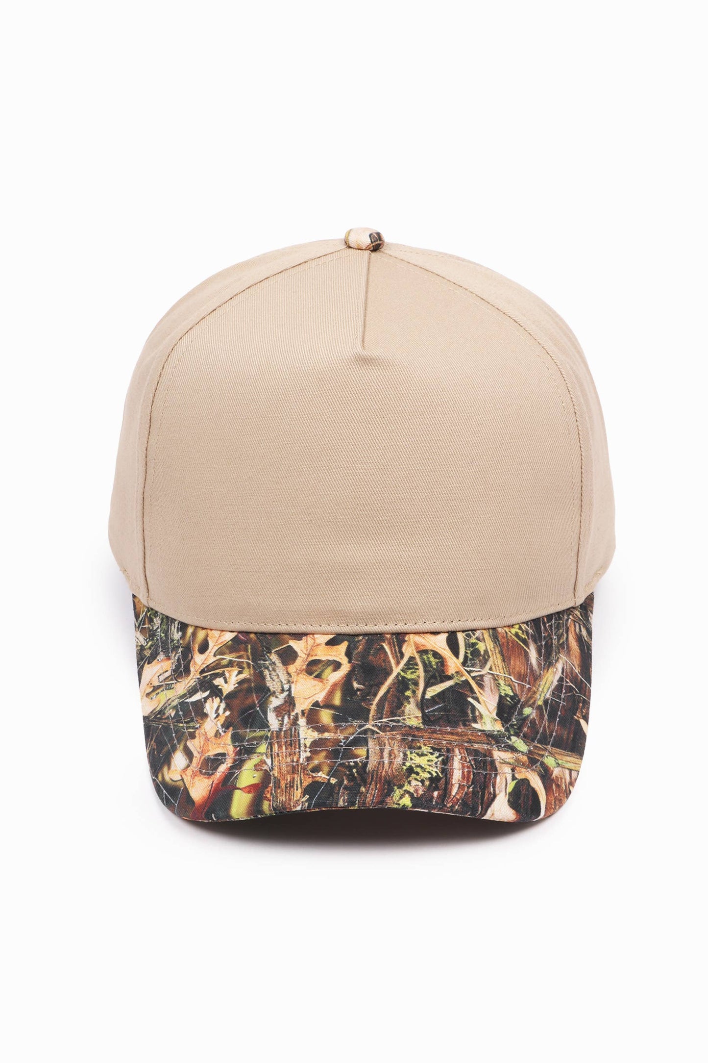 CAMO Print brim 5 Panel Baseball Cap: CAMO