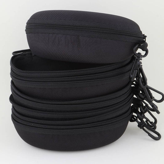 Black Mesh Zip Up Sunglasses Case: BK