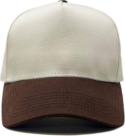 Kids/Baby Two Tone Vintage Cap - Brown/Beige: Small (12-24 Months)