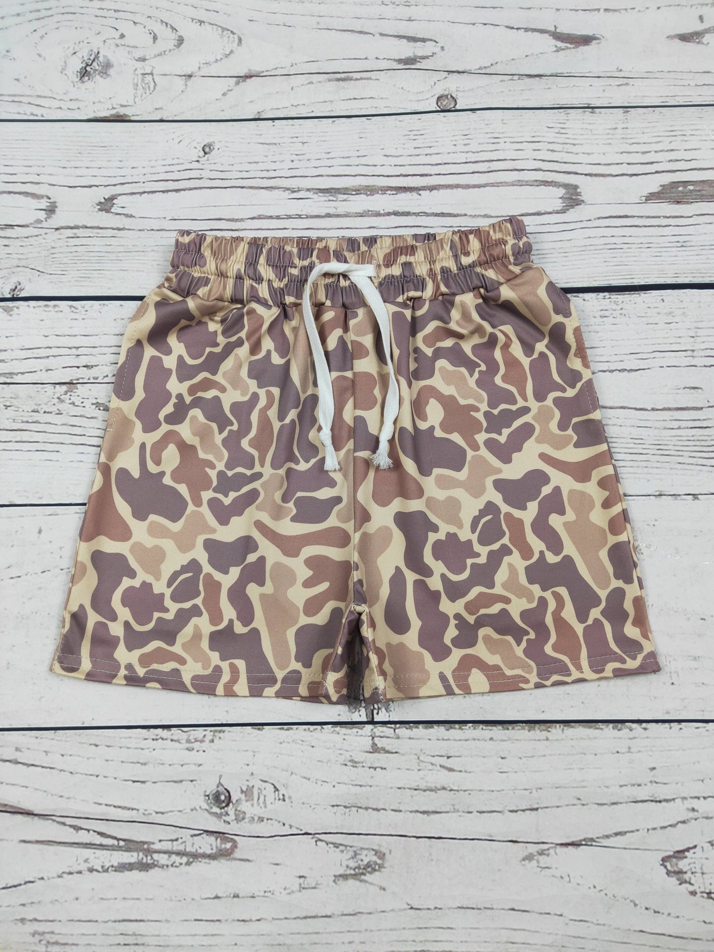Baby Boys Camouflage Shorts with Pockets: 2T