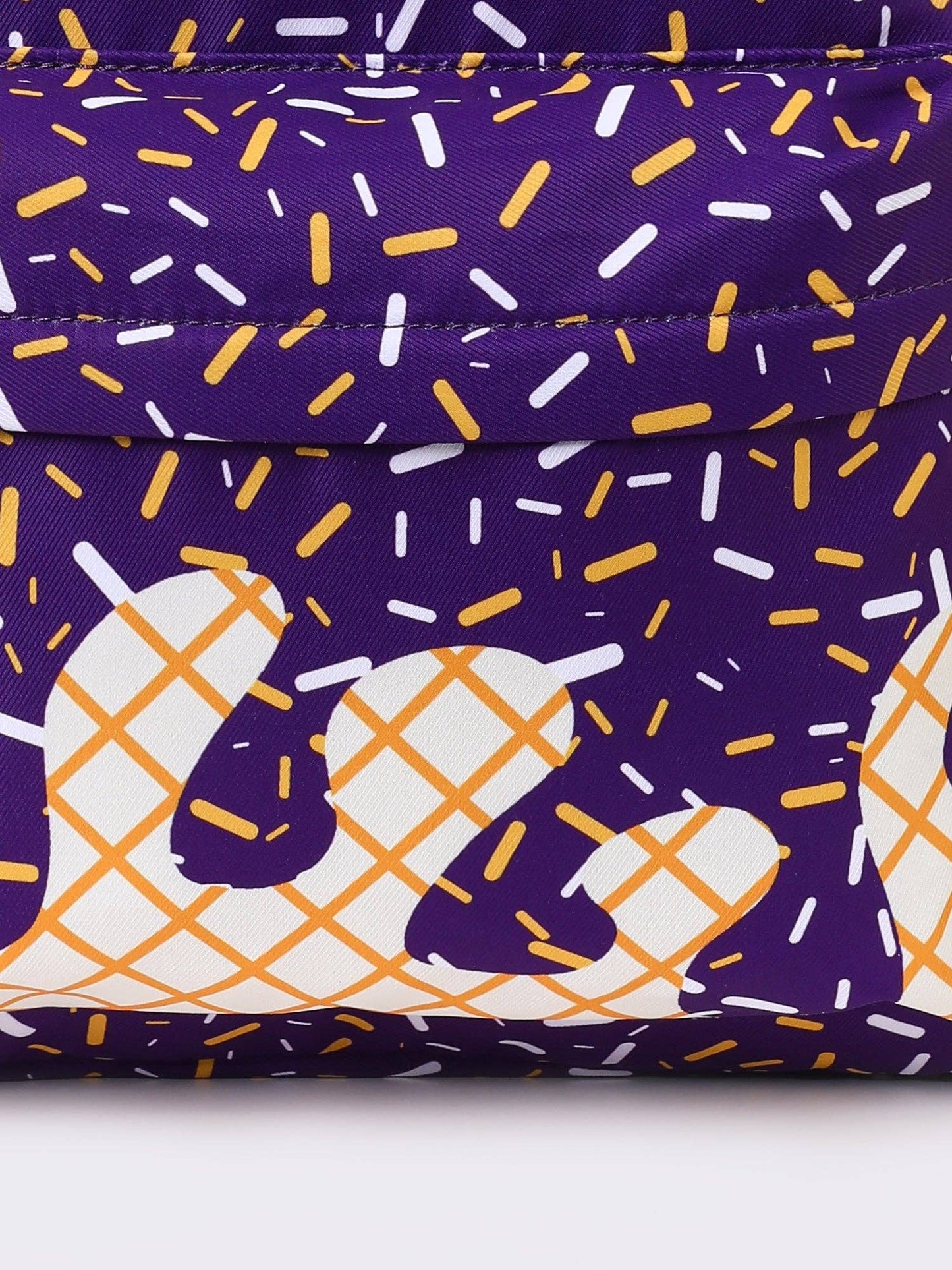 Purple Ice Cream Drip Kids Canvas Backpack