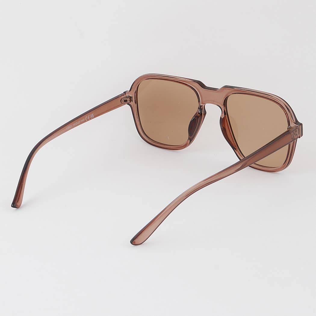 Minimal Tinted Square Sunglasses: MIX