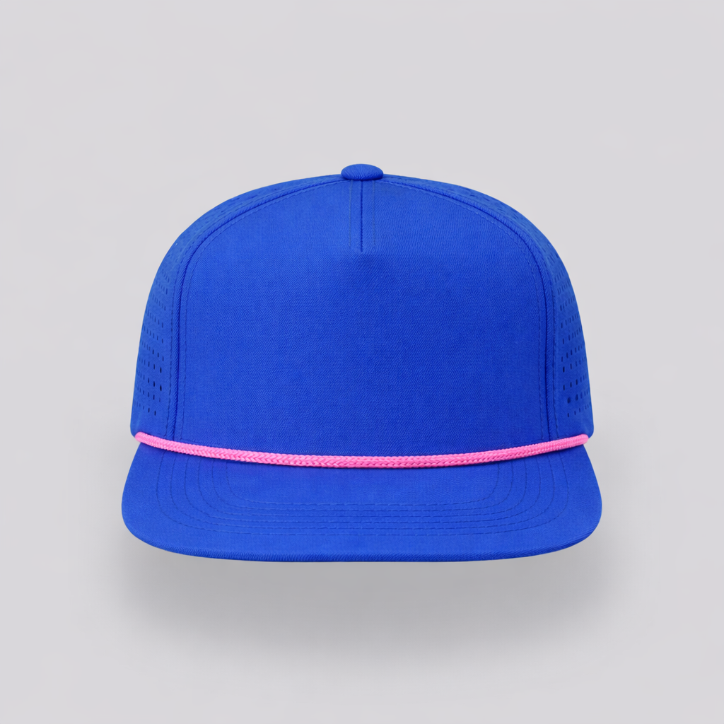 Perforated Polyester Royal Blue / Pink Rope
