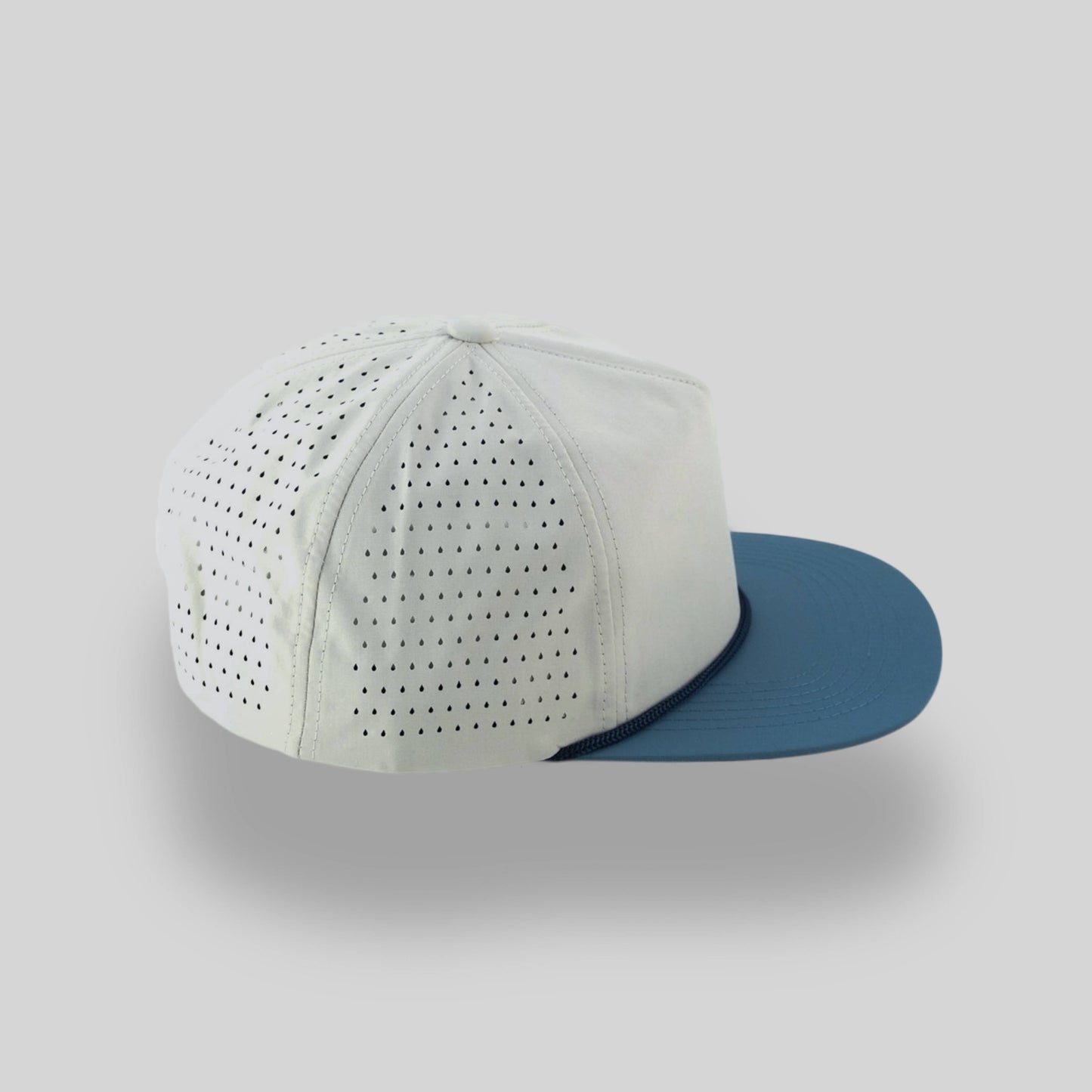 Youth Perforated Bone-Steel Blue / Navy Rope