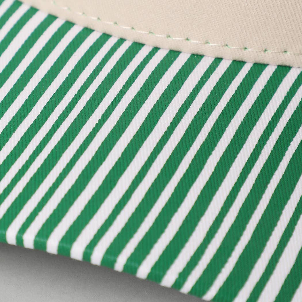 STRIPED BILL TRUCKER HAT : MINT / ONE SIZE