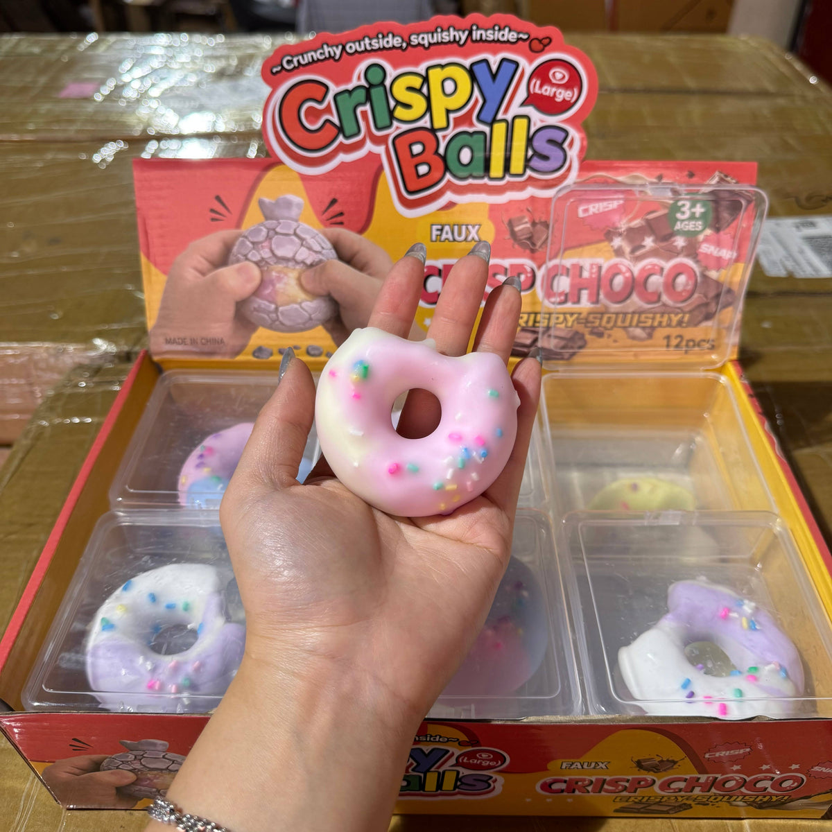 Crispy Crackling Notched Donut Toy | BR001